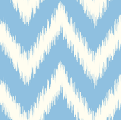 Sky Blue Ikat Chevron