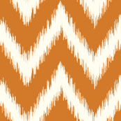 Burnt Orange Ikat Chevron
