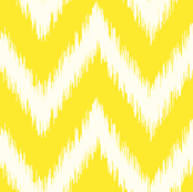 Yellow Ikat Chevron