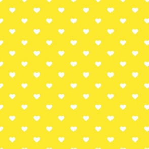 Yellow Polka Dot Hearts