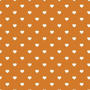 Burnt Orange Polka Dot Hearts