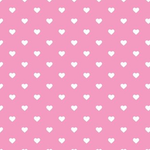 Bubblegum Pink Polka Dot Hearts