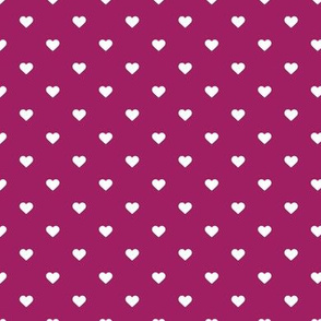 Berry Purple Polka Dot Hearts