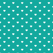 Teal Polka Dot Hearts