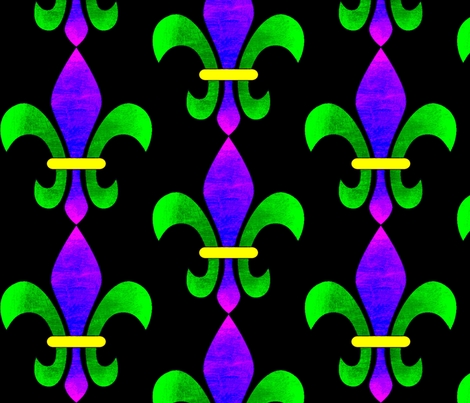 bright_fleur_on_black fabric by daniellemw on Spoonflower - custom fabric