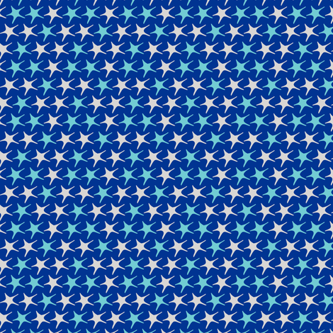 Matisse stars dark blue backgound fabric by pinkbrain on Spoonflower - custom fabric