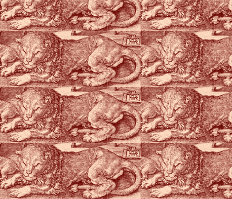 Jerome's Lion fabric by amyvail on Spoonflower - custom fabric