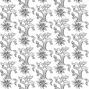 Treeflower - Black and White