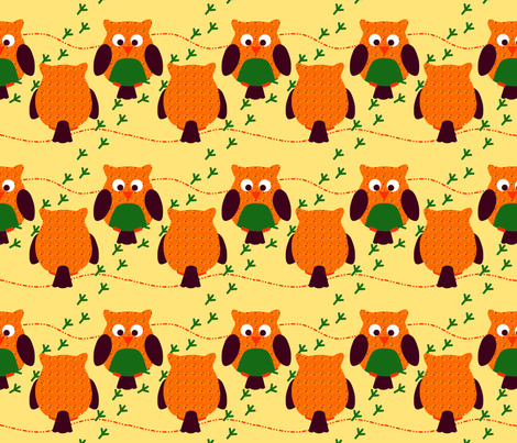 Owls fabric by coyolxa on Spoonflower - custom fabric