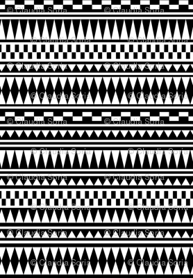Aztec Black and White