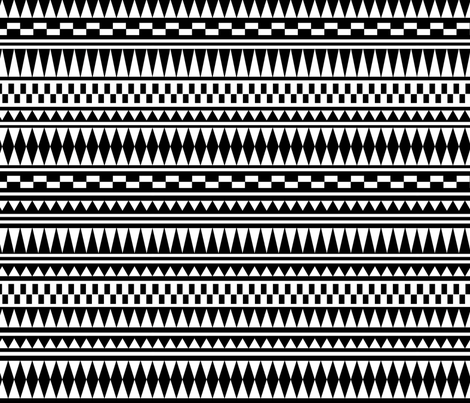 Aztec Black and White fabric by kimsa on Spoonflower - custom fabric