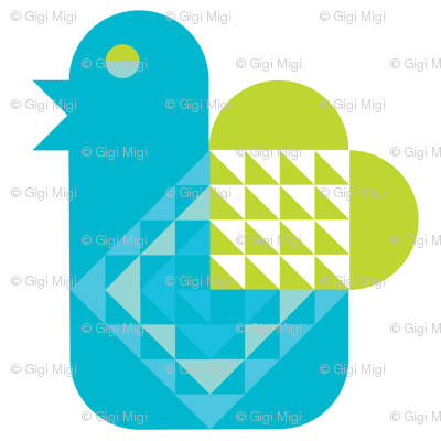 Bue Bird with a Heart