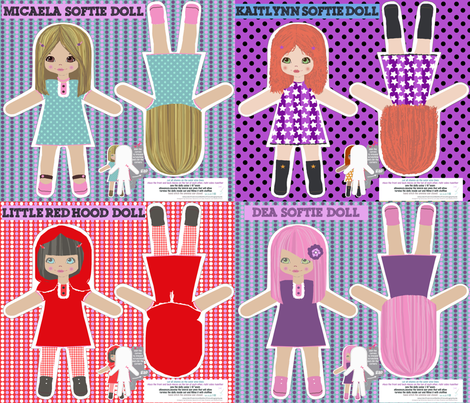 dolls: little red hood and others fabric by katarina on Spoonflower - custom fabric