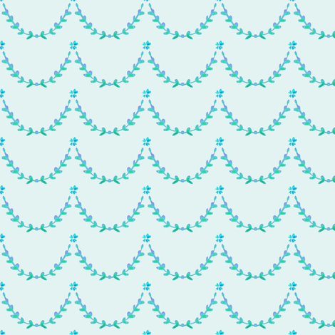 cestlaviv_laurel swag mint fabric by cest_la_viv on Spoonflower - custom fabric