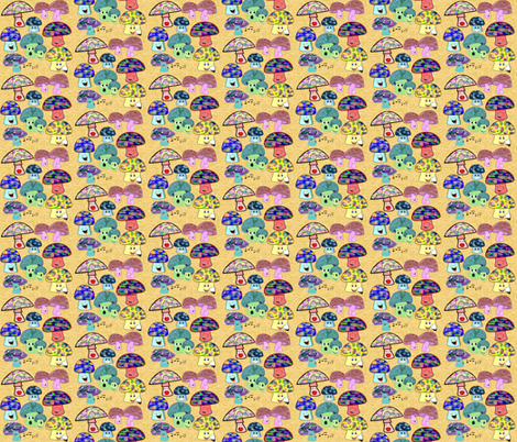 funny mushrooms fabric by krs_expressions on Spoonflower - custom fabric