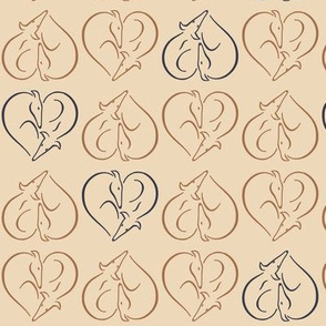 Sighthound hearts beige