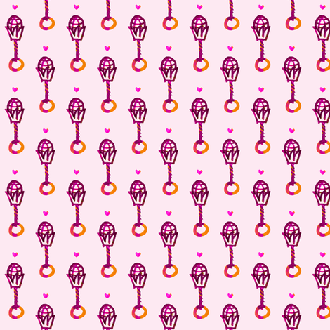 cestlaviv_royal pink rattle sceptre (revised) fabric by cest_la_viv on Spoonflower - custom fabric