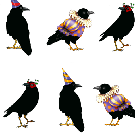 Mardi Gras Caw fabric by golders on Spoonflower - custom fabric