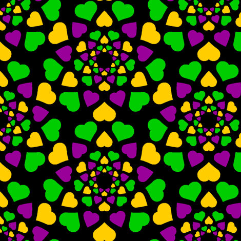 love is all around - mardi gras fabric by sef on Spoonflower - custom fabric
