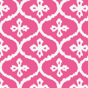 Pink Ikat Ogee