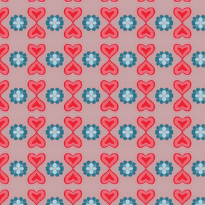 Hearts and flower