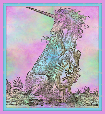 16th Century Unicorn Rainbows Framed