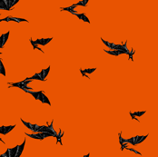 Night Hunters border - pumpkin