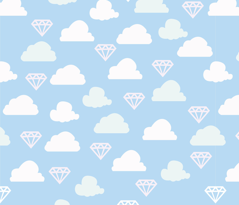 The sky is full of diamonds fabric by jessysantos on Spoonflower - custom fabric