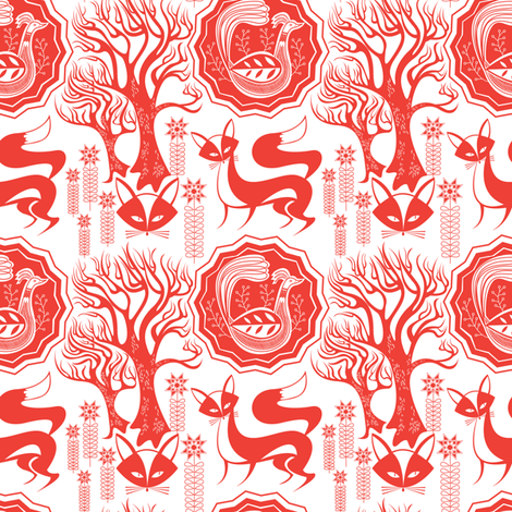 Lucky Foxy fabric by spicysteweddemon on Spoonflower - custom fabric