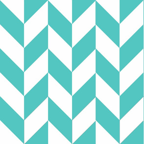 Teal-White_Herringbone