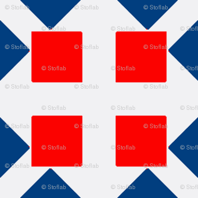 Van Tellingen Red & Blue Squares