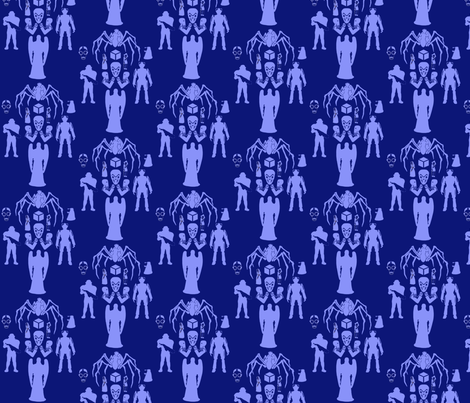Silent_Alien_Damask fabric by morrigoon on Spoonflower - custom fabric