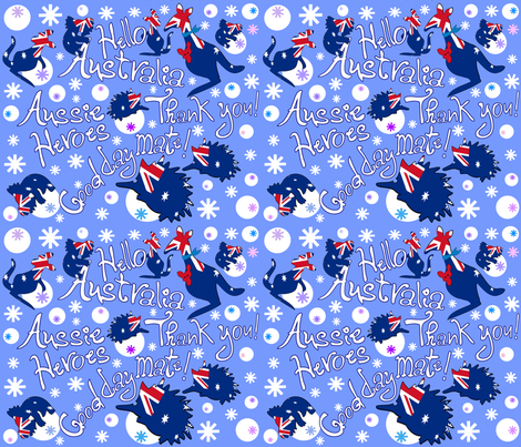 Aussie Heroes Thank you fabric by cutiecat on Spoonflower - custom fabric