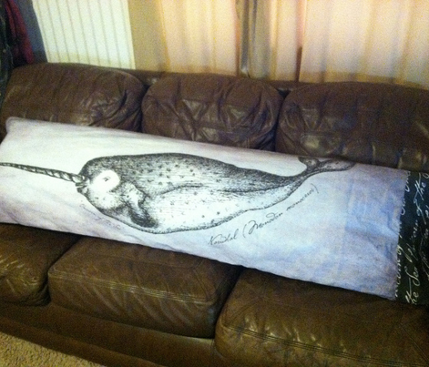 Narwhal Body Pillow Cover