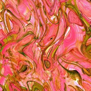 "Marbled Pinks And Greens"