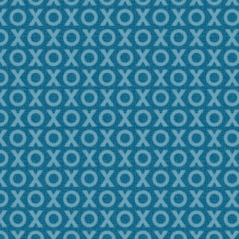 Hugs & Kisses - blue fabric by designtrends on Spoonflower - custom fabric