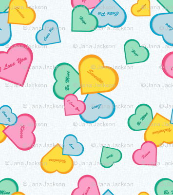 Hearts on Blue