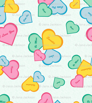 Hearts on Green
