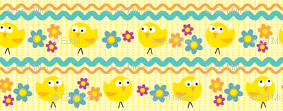 Chicks & Flowers Yellow