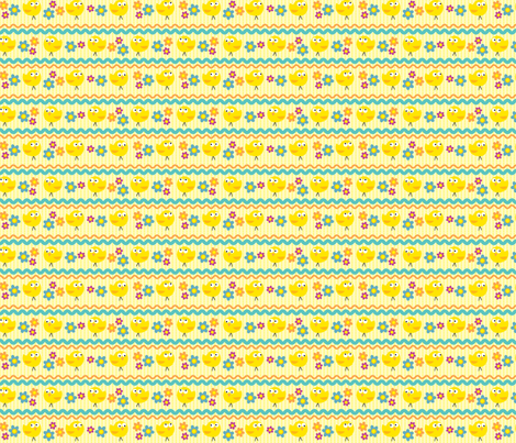 Chicks & Flowers Yellow