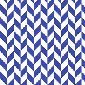 Small Blue-White Herringbone
