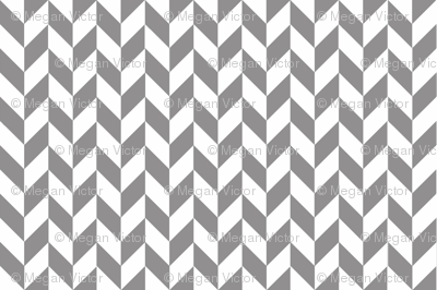 Small Gray-White Herringbone