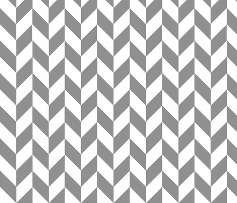 Small Gray-White Herringbone fabric by megankaydesign on Spoonflower - custom fabric