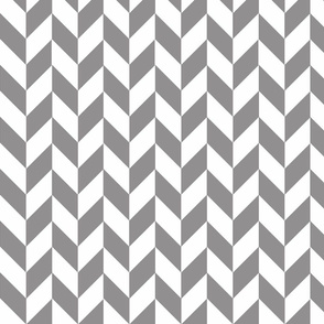 Small Gray-White Herringbone