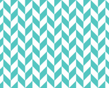 Small Teal-White Herringbone
