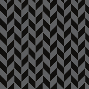 Small Black and Gray Herringbone