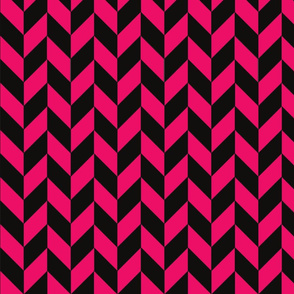 Small Black and Pink Herringbone