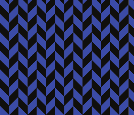 Small Blue and Black Herringbone fabric by megankaydesign on Spoonflower - custom fabric