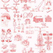 Patent Drawings - Toys (red) - paper