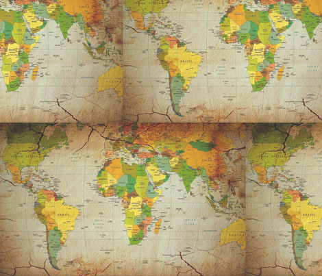 world map large fabric by krs_expressions on Spoonflower - custom fabric